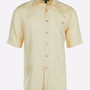 Weekender Men's 100% Linen Classic Shirt Short Sleeve Sz X-Large Finest Linen